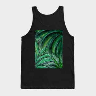 ABSTRACT EMERALD PALMS Tank Top